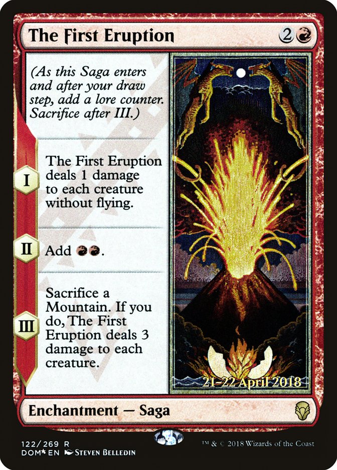 The First Eruption [Dominaria Prerelease Promos] | Good Games Cannington