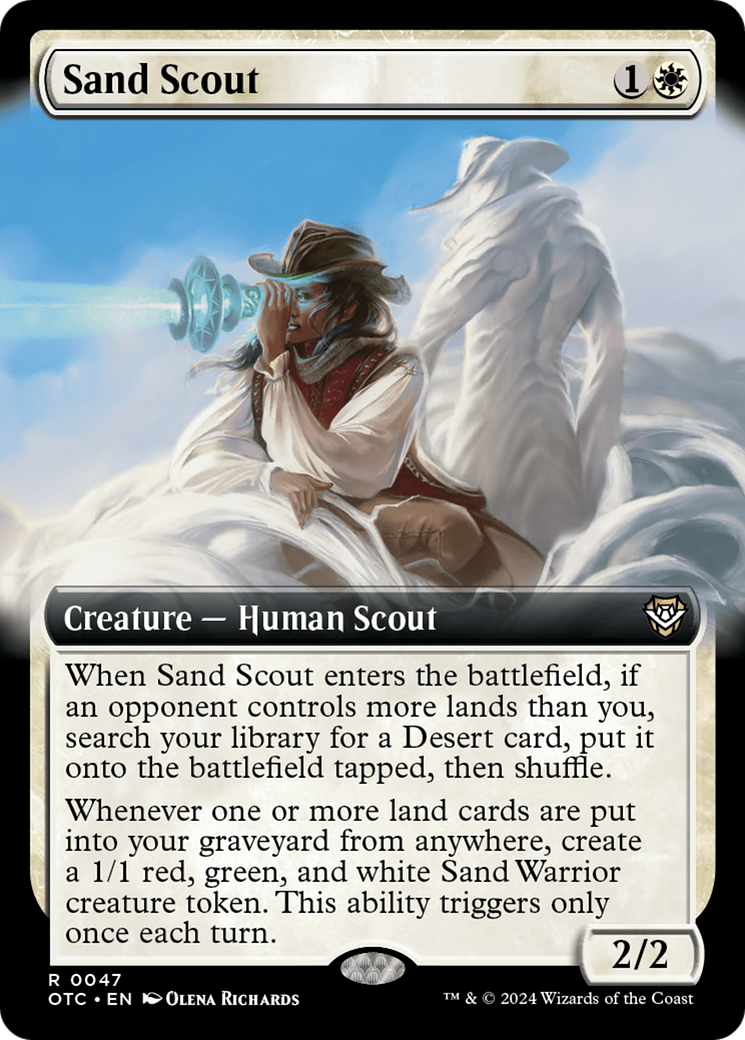 Sand Scout (Extended Art) [Outlaws of Thunder Junction Commander] | Good Games Cannington