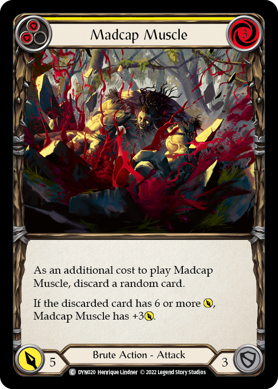 Madcap Muscle (Yellow) [DYN020] (Dynasty)  Rainbow Foil | Good Games Cannington
