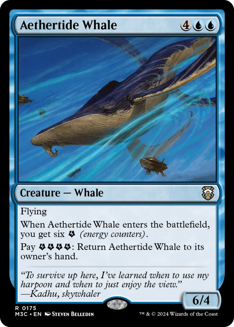 Aethertide Whale (Ripple Foil) [Modern Horizons 3 Commander] | Good Games Cannington