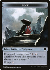 Rock // Salamander Warrior Double-Sided Token [Commander Legends Tokens] | Good Games Cannington