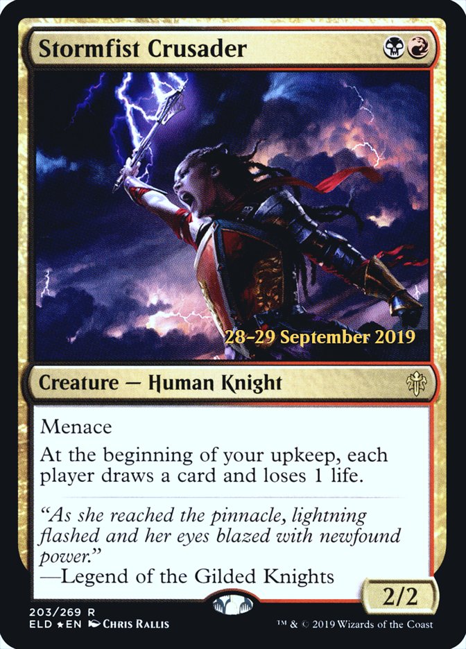 Stormfist Crusader [Throne of Eldraine Prerelease Promos] | Good Games Cannington