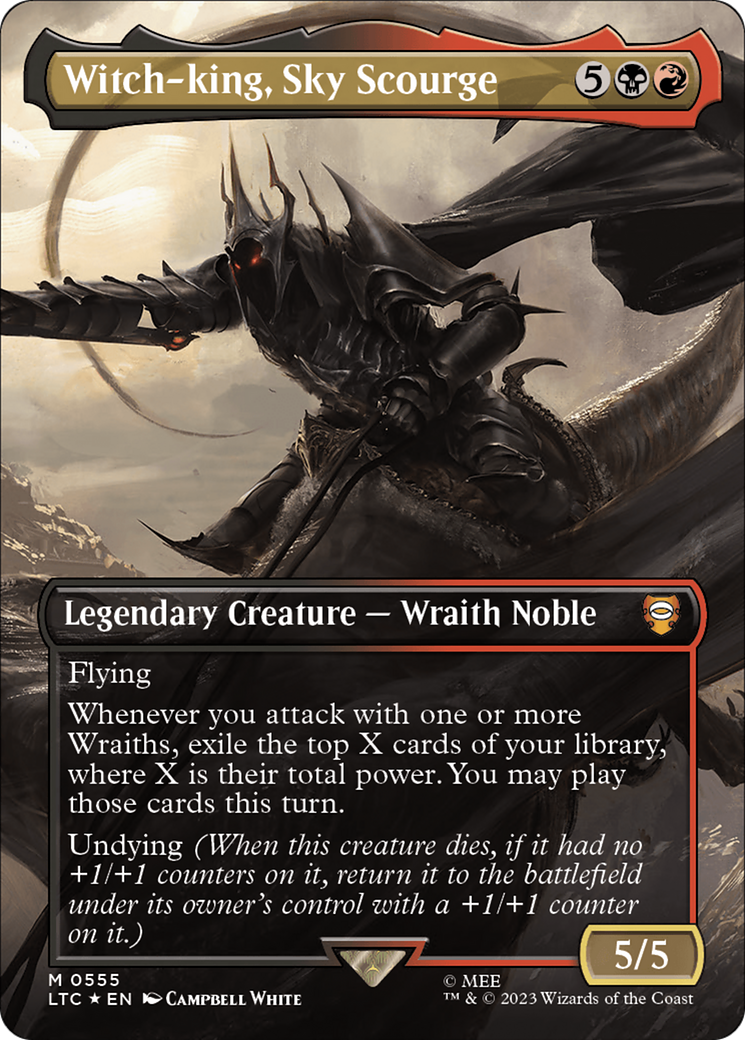 Witch-king, Sky Scourge (Borderless) (Surge Foil) [The Lord of the Rings: Tales of Middle-Earth Commander] | Good Games Cannington