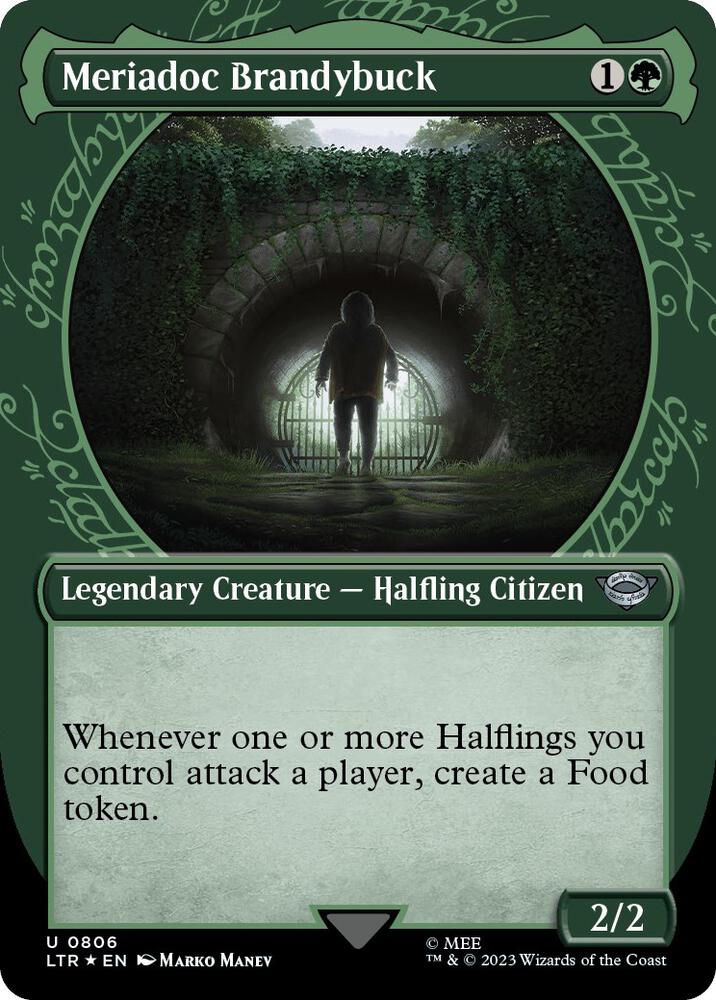 Meriadoc Brandybuck 806 (Universes Beyond: The Lord of the Rings: Tales of Middle-earth)  - Showcase Surge Foil | Good Games Cannington