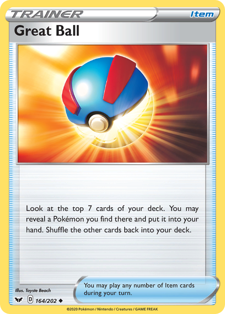 Great Ball (164/202) [Sword & Shield: Base Set] | Good Games Cannington