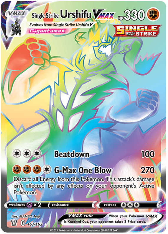 Single Strike Urshifu VMAX (167/163) [Sword & Shield: Battle Styles] | Good Games Cannington