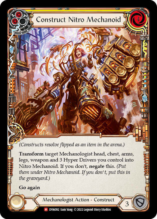 Construct Nitro Mechanoid // Nitro Mechanoid [DYN092] (Dynasty)  Rainbow Foil | Good Games Cannington