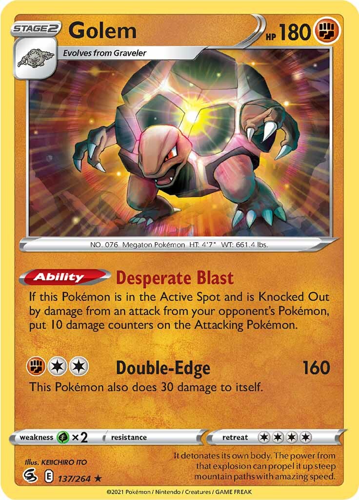 Golem (137/264) [Sword & Shield: Fusion Strike] | Good Games Cannington