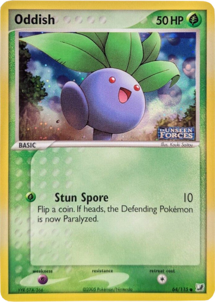 Oddish (64/115) (Stamped) [EX: Unseen Forces] | Good Games Cannington