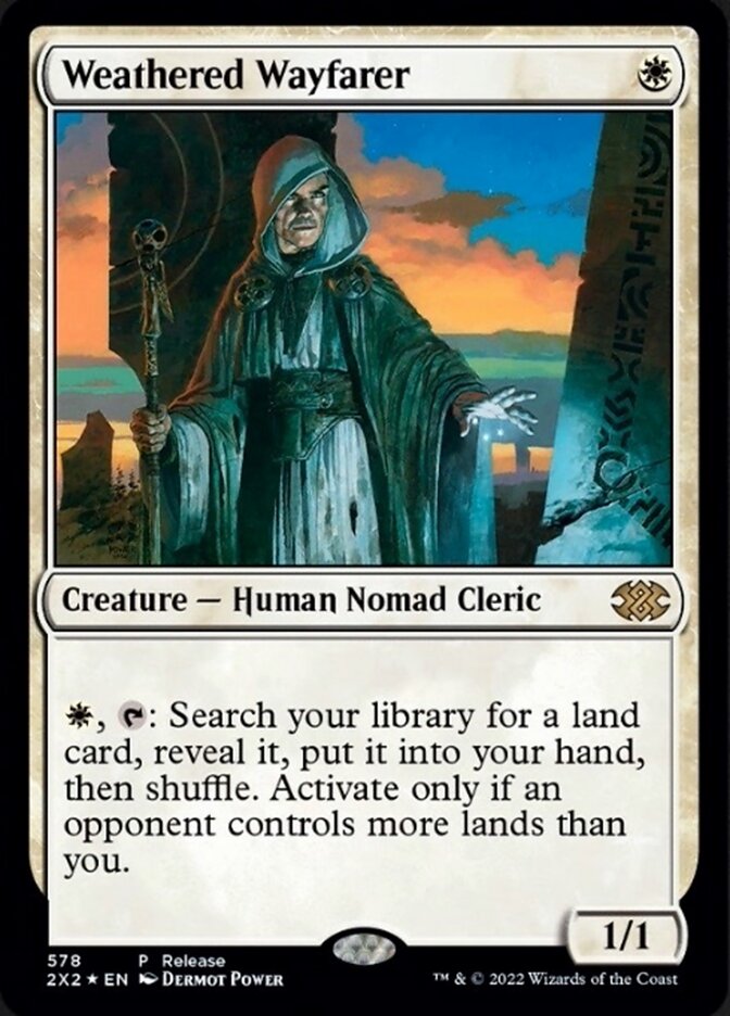 Weathered Wayfarer (Preview Promo) [Double Masters 2022] | Good Games Cannington