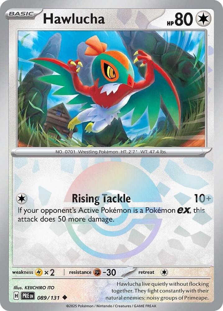 Hawlucha (089/131) (Poke Ball Pattern) [Scarlet & Violet: Prismatic Evolutions] | Good Games Cannington