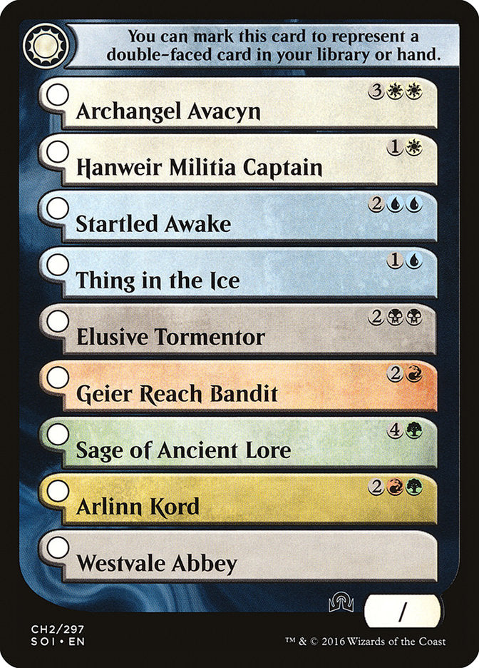 Shadows Over Innistrad Checklist 2 [Shadows over Innistrad Tokens] | Good Games Cannington