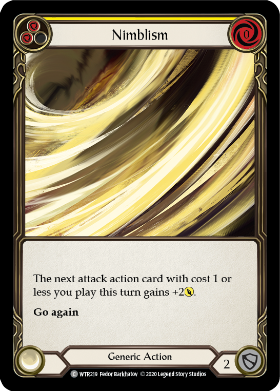 Nimblism (Yellow) [U-WTR219] (Welcome to Rathe Unlimited)  Unlimited Rainbow Foil | Good Games Cannington