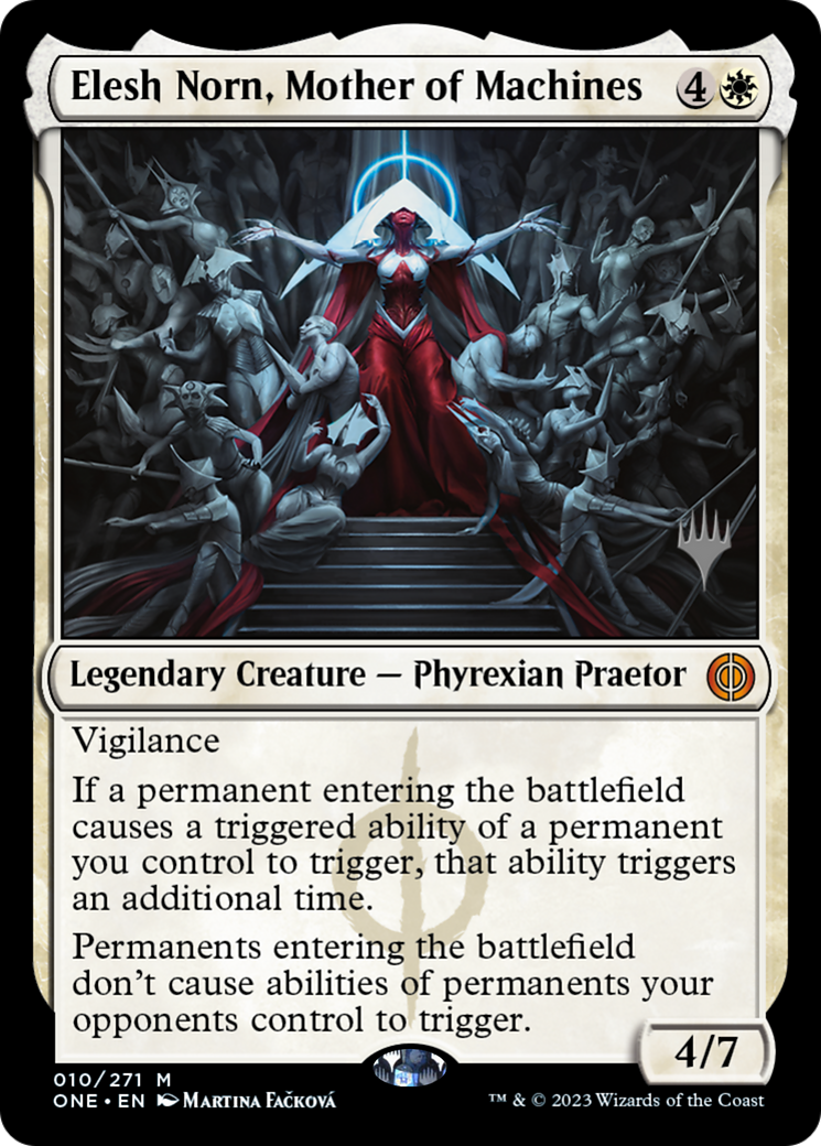 Elesh Norn, Mother of Machines (Promo Pack) [Phyrexia: All Will Be One Promos] | Good Games Cannington