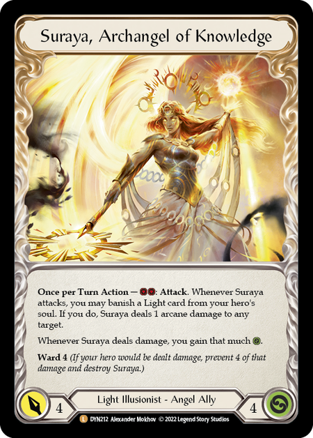 Invoke Suraya // Suraya, Archangel of Knowledge [DYN212] (Dynasty)  Cold Foil | Good Games Cannington