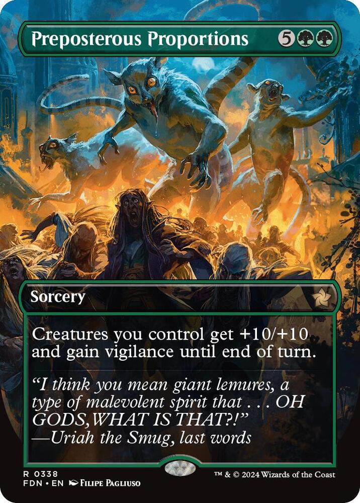 Preposterous Proportions 338/291 (Foundations)  - Borderless Foil | Good Games Cannington