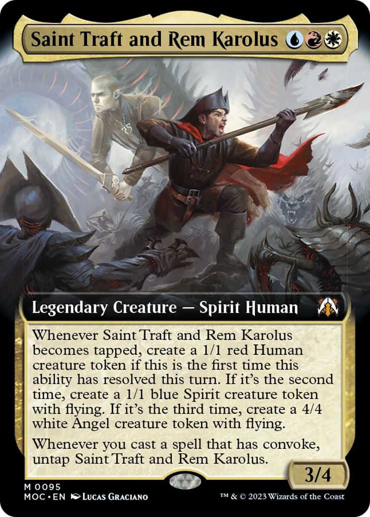Saint Traft and Rem Karolus (Extended Art) [March of the Machine Commander] | Good Games Cannington