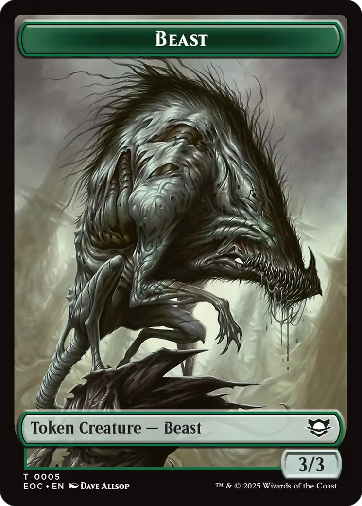 Insect // Beast (0005) Double-Sided Token [Edge of Eternities Commander Tokens] | Good Games Cannington