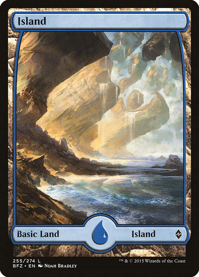 Island (255) (Full Art) [Battle for Zendikar] | Good Games Cannington