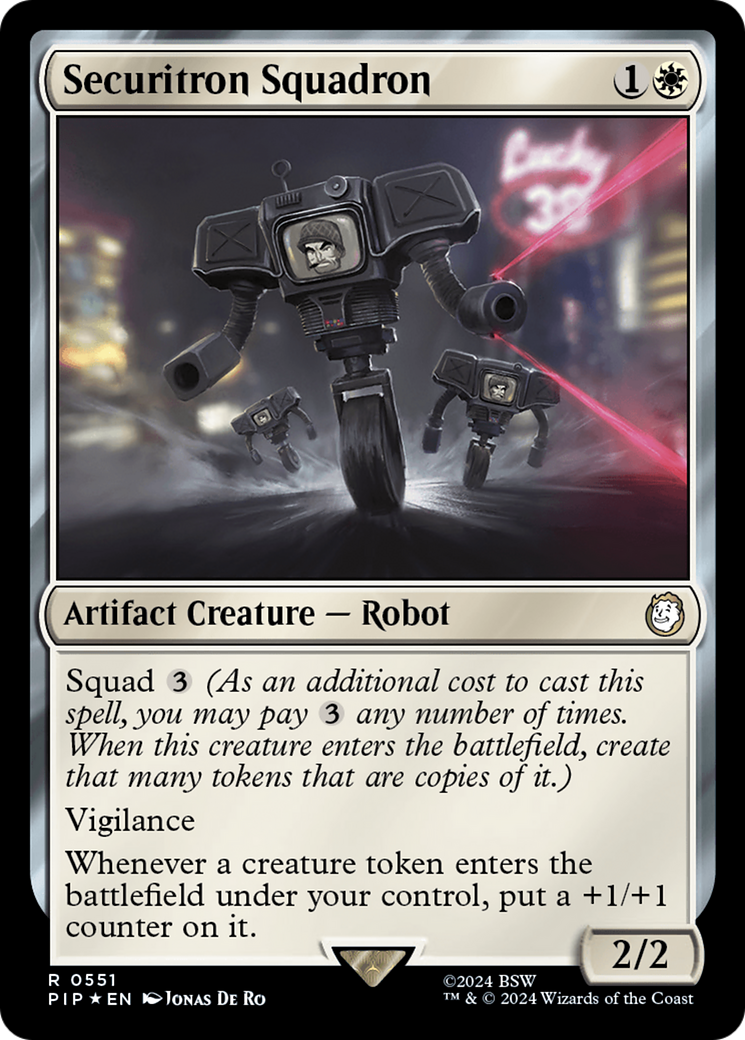 Securitron Squadron (Surge Foil) [Fallout] | Good Games Cannington