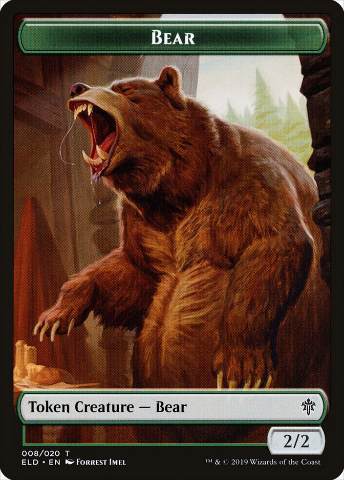 Bear Token [Throne of Eldraine Tokens] | Good Games Cannington