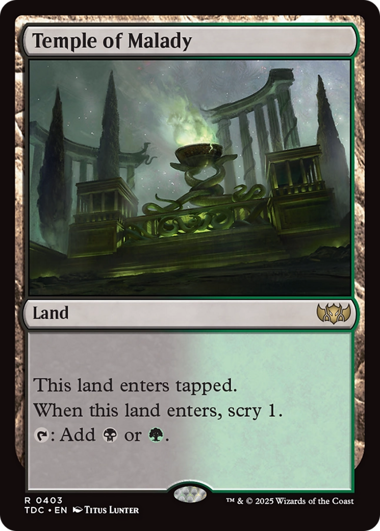 Temple of Malady [Tarkir: Dragonstorm Commander] | Good Games Cannington