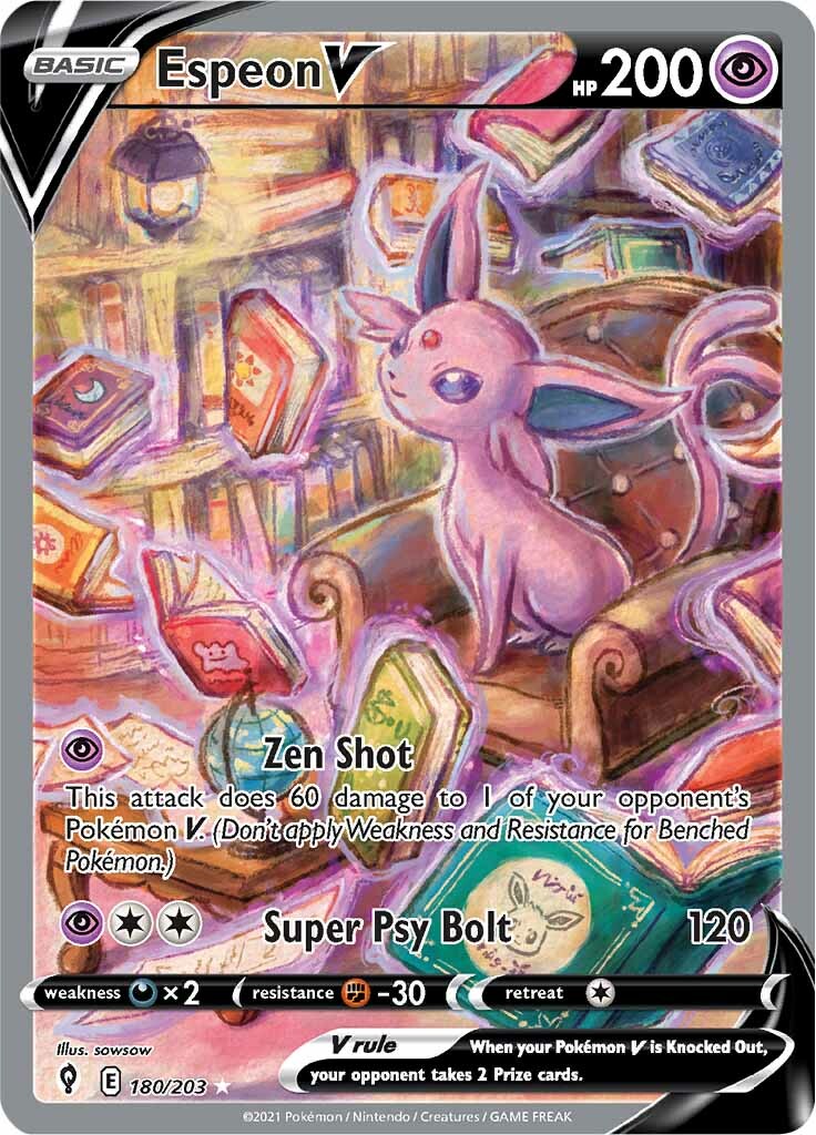 Espeon V (180/203) [Sword & Shield: Evolving Skies] | Good Games Cannington