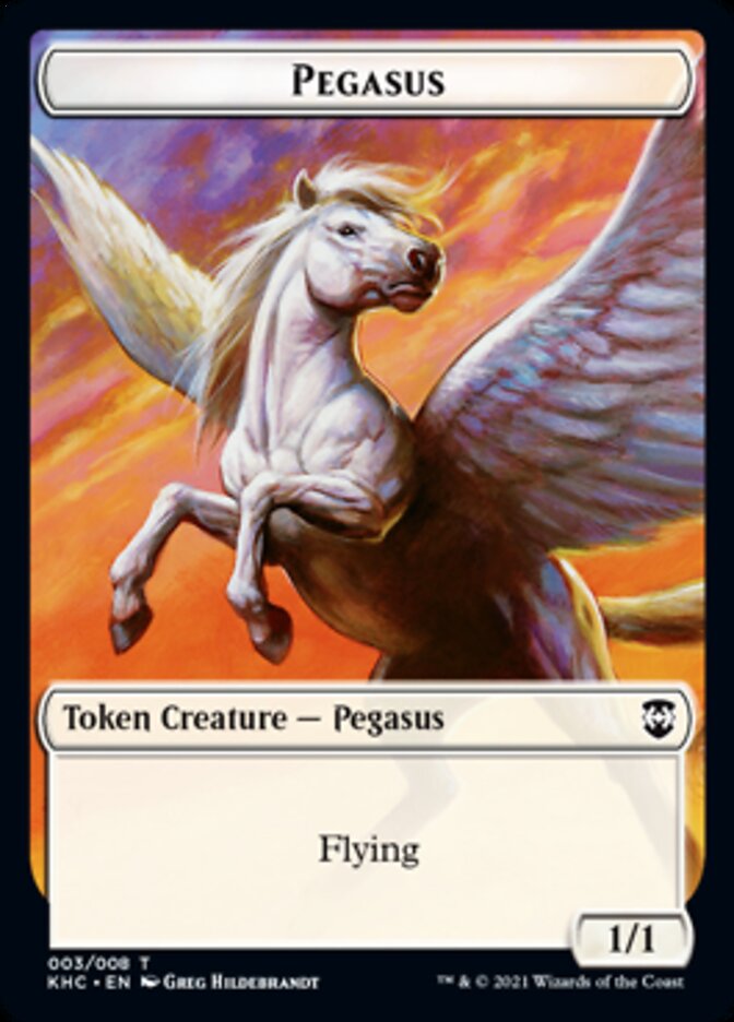 Pegasus Token [Kaldheim Commander Tokens] | Good Games Cannington