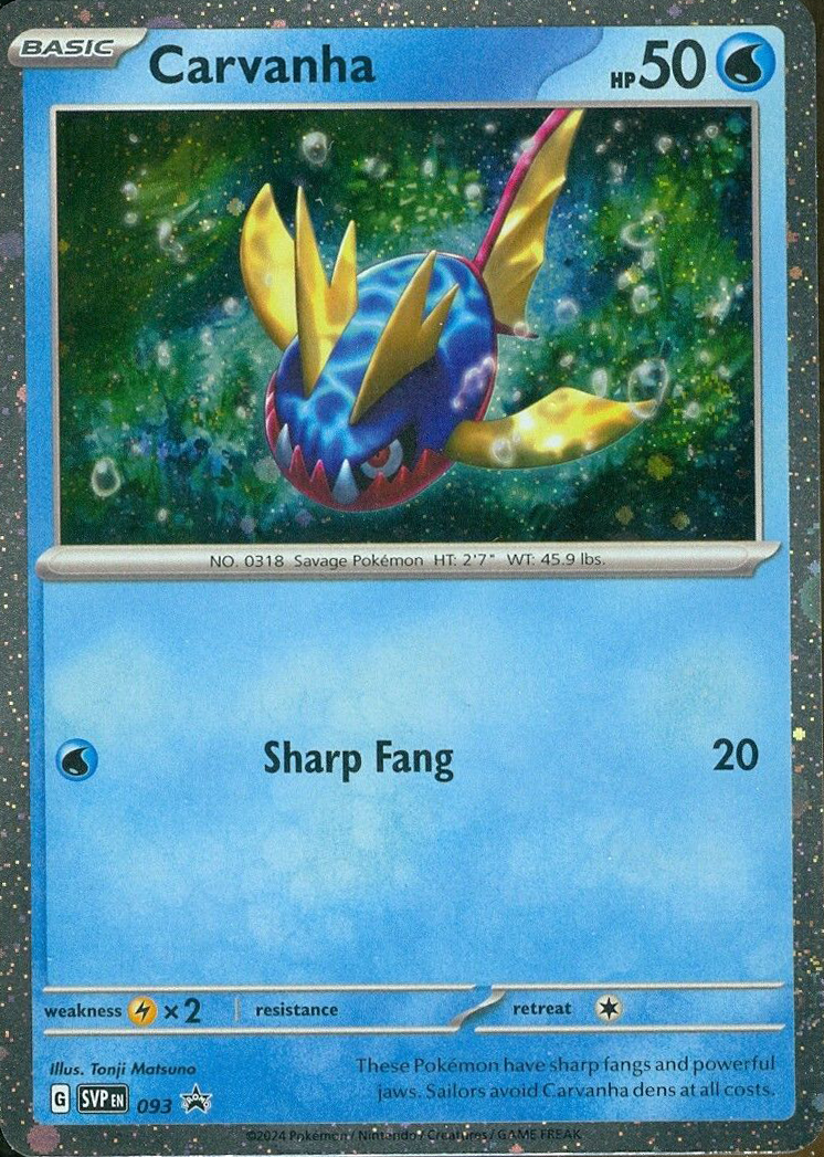 Carvanha (093) (Cosmos Foil) [Scarlet & Violet: Black Star Promos] | Good Games Cannington