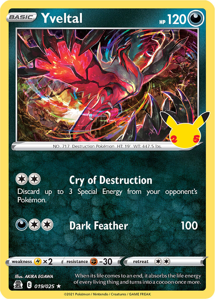 Yveltal (019/025) [Celebrations: 25th Anniversary] | Good Games Cannington