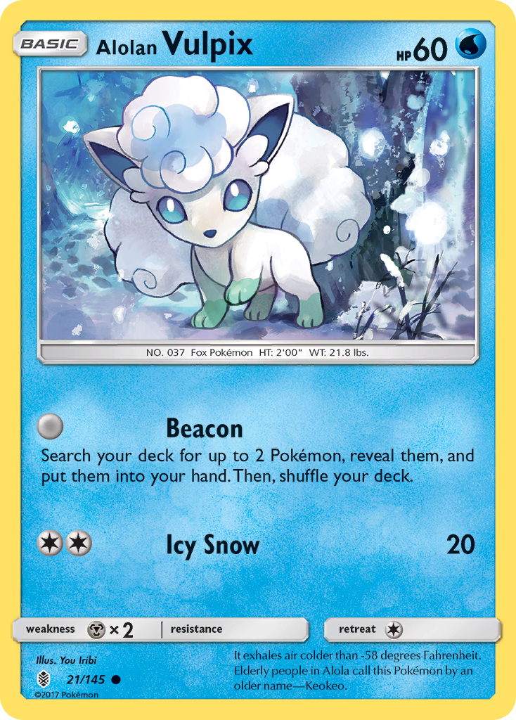Alolan Vulpix (21/145) [Sun & Moon: Guardians Rising] | Good Games Cannington