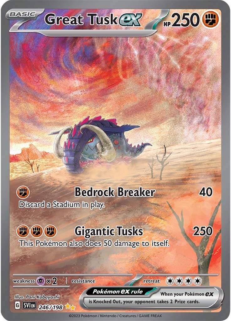 Great Tusk ex (246/198) [Scarlet & Violet: Base Set] | Good Games Cannington