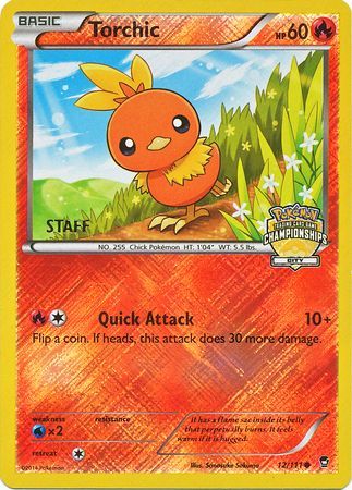 Torchic (12/111) (City Championship Promo Staff) [XY: Furious Fists] | Good Games Cannington