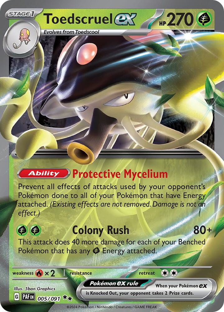 Toedscruel ex 005/091 (SV: Paldean Fates)  - Holofoil | Good Games Cannington