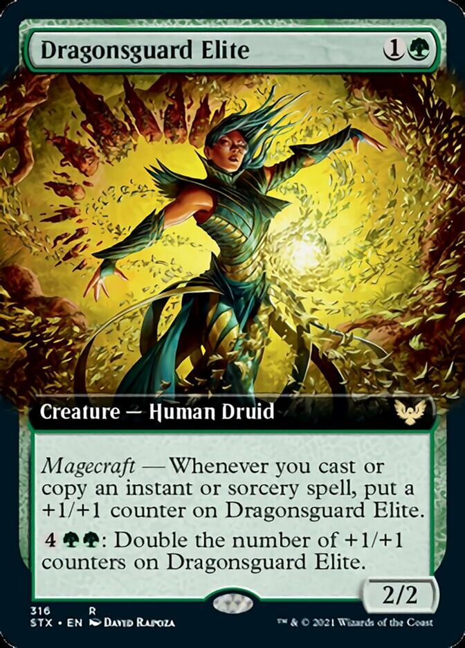 Dragonsguard Elite (Extended Art) [Strixhaven: School of Mages] | Good Games Cannington