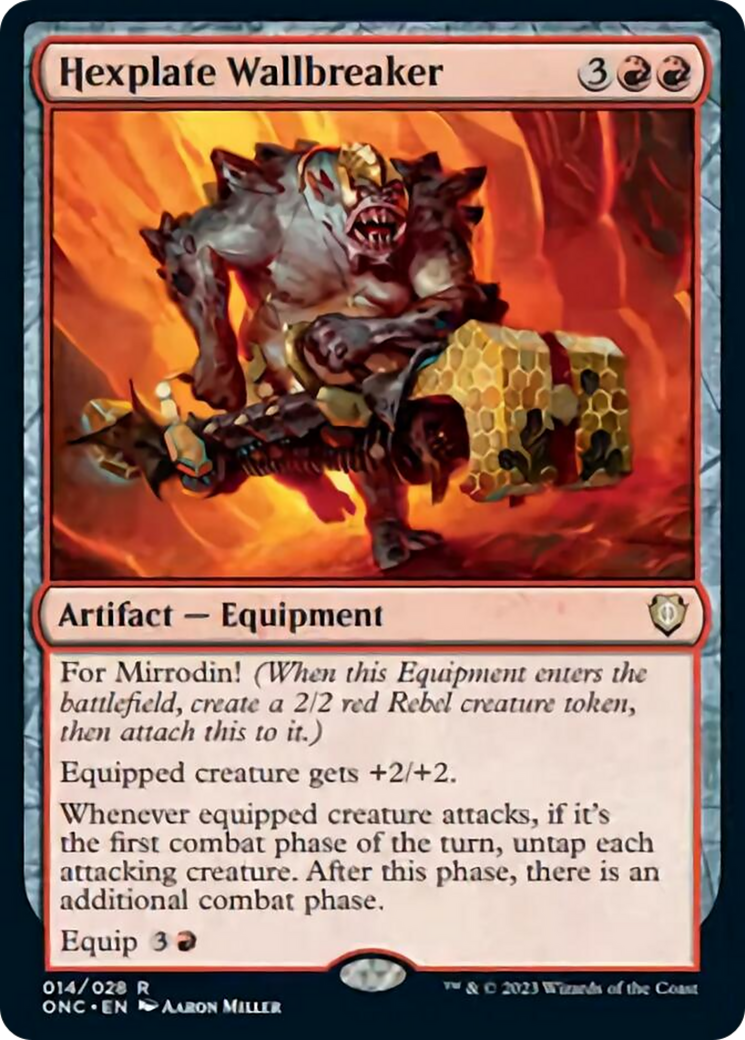 Hexplate Wallbreaker [Phyrexia: All Will Be One Commander] | Good Games Cannington