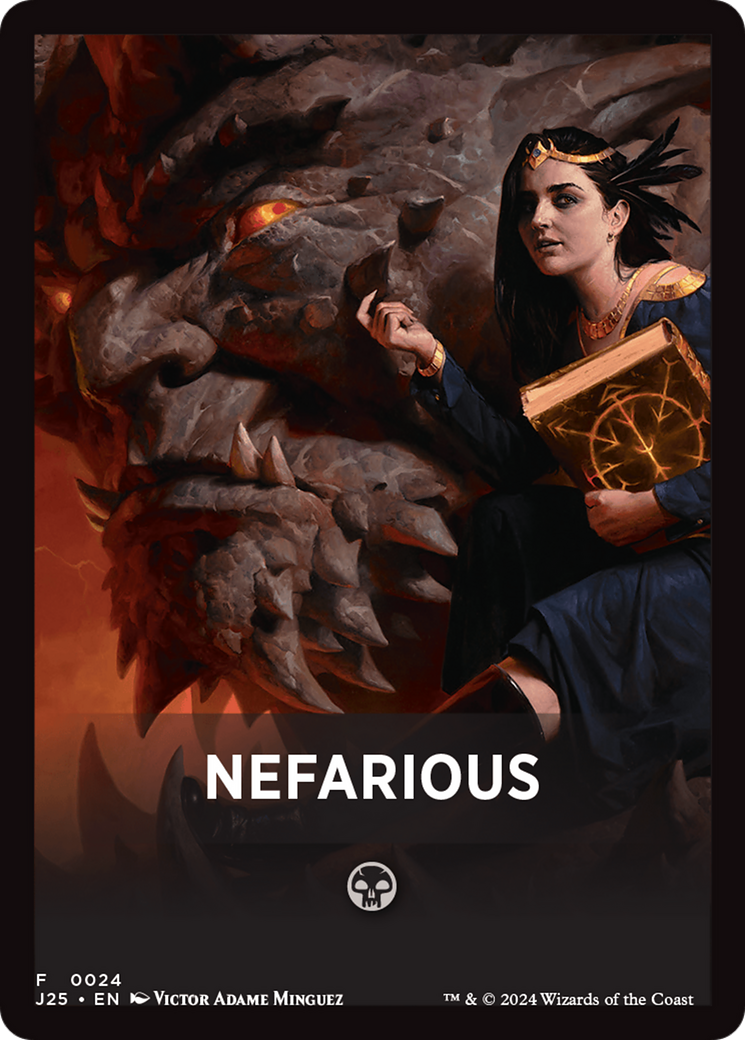 Nefarious Theme Card [Foundations Jumpstart Front Cards] | Good Games Cannington