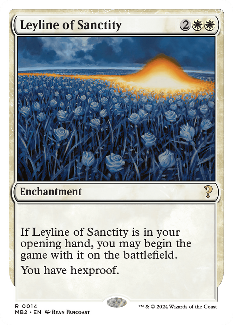 Leyline of Sanctity (White Border) [Mystery Booster 2] | Good Games Cannington