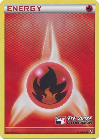 Fire Energy (106/114) (Play Pokemon Promo) [Black & White: Base Set] | Good Games Cannington
