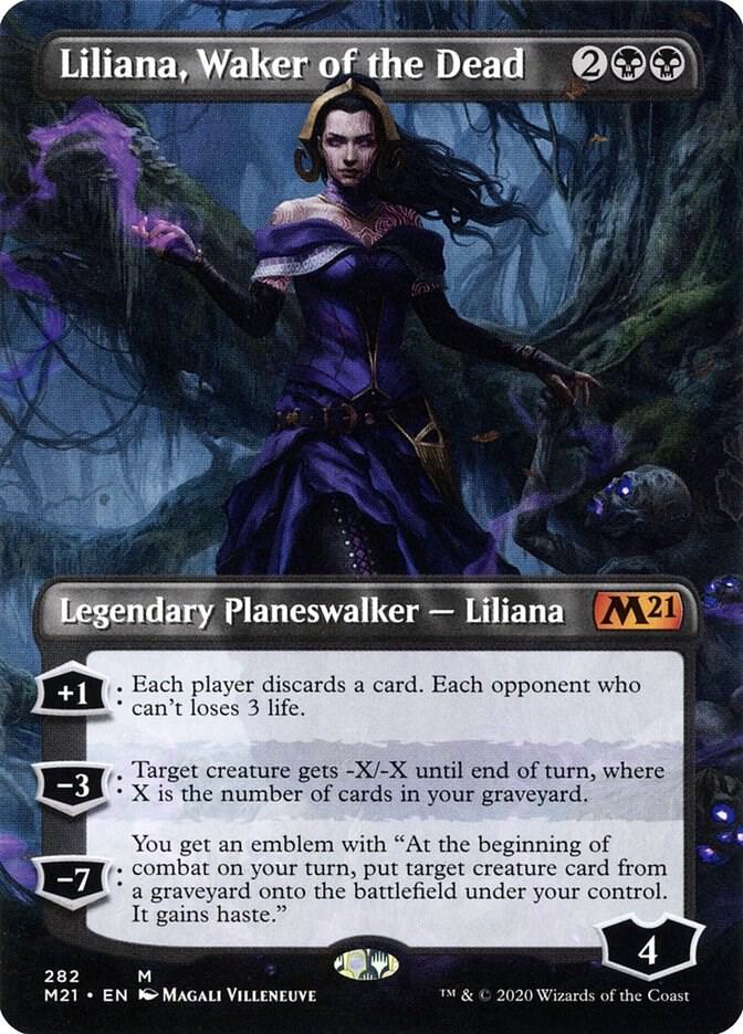 Liliana Waker of the Dead Borderless 282 (Core Set 2021)  | Good Games Cannington