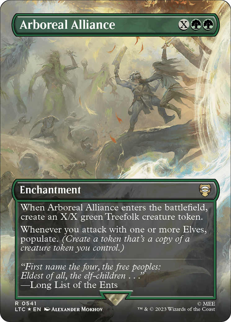 Arboreal Alliance (Borderless) (Surge Foil) [The Lord of the Rings: Tales of Middle-Earth Commander] | Good Games Cannington