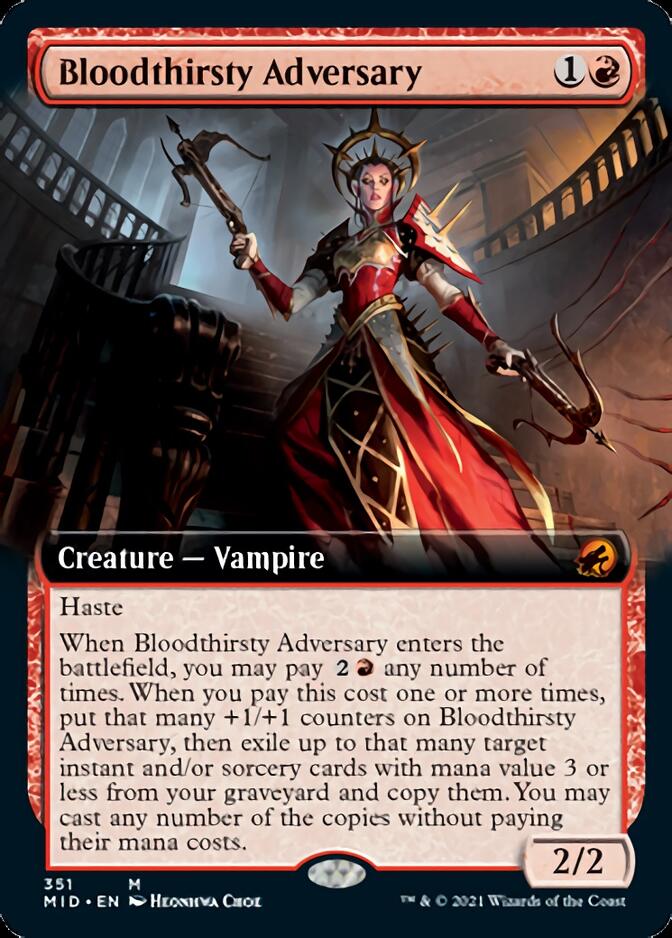 Bloodthirsty Adversary (Extended Art) [Innistrad: Midnight Hunt] | Good Games Cannington
