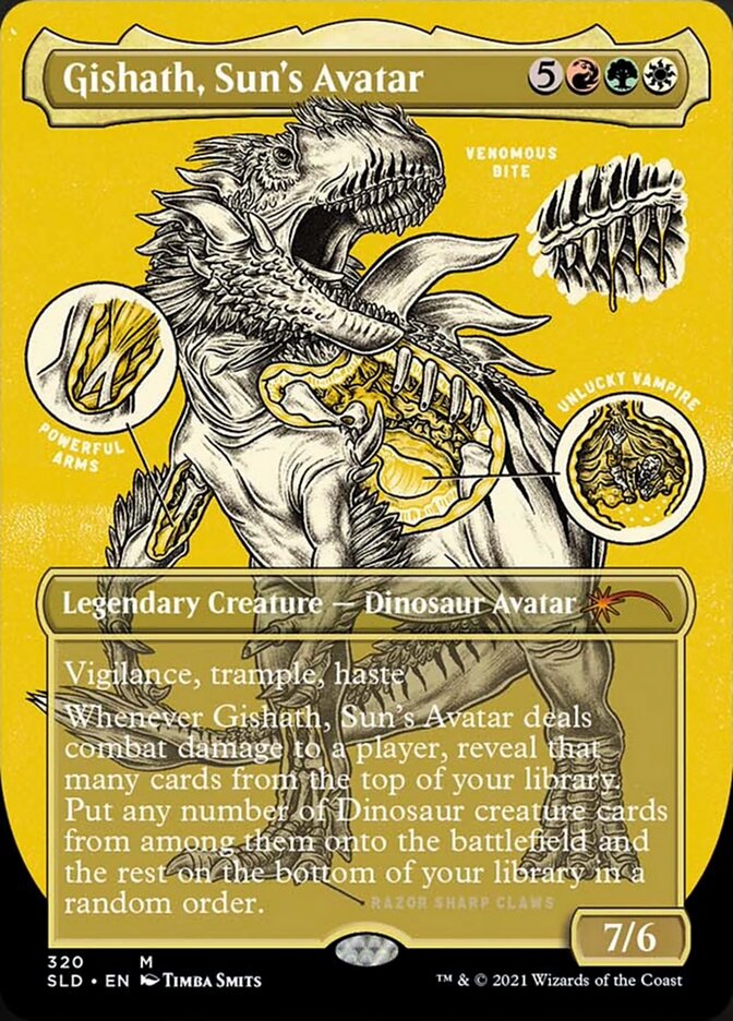 Gishath, Sun's Avatar (Borderless) [Secret Lair Drop Series] | Good Games Cannington