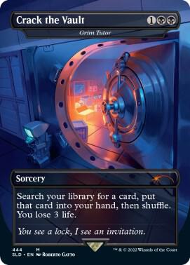 Crack the Vault // Grim Tutor 444 (Secret Lair Drop Series)  - Borderless Foil | Good Games Cannington