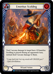 Emeritus Scolding (Yellow) [EVR126] (Everfest)  1st Edition Rainbow Foil | Good Games Cannington