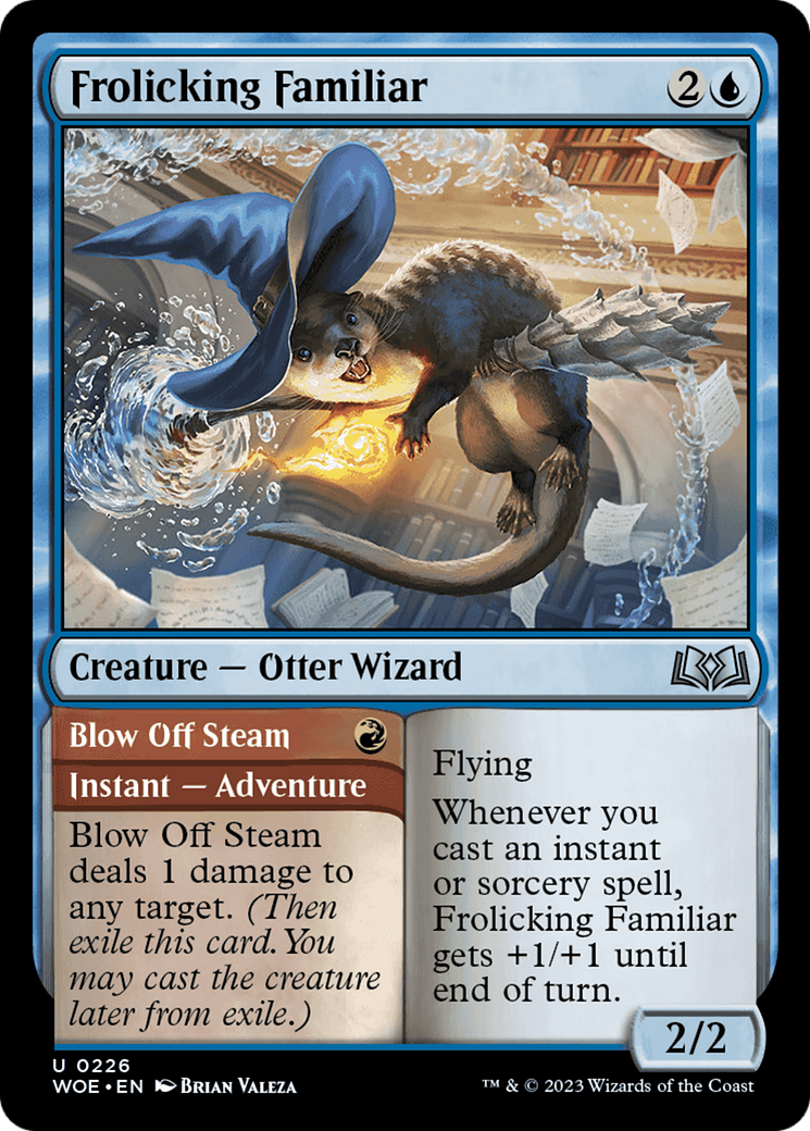 Frolicking Familiar // Blow Off Steam [Wilds of Eldraine] | Good Games Cannington