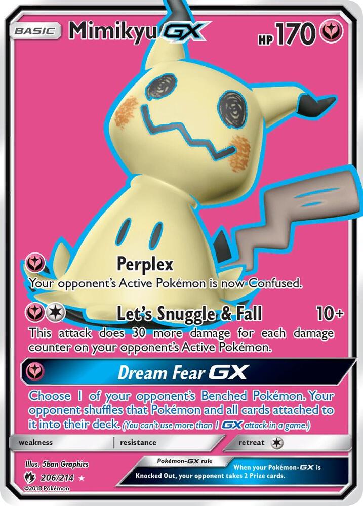 Mimikyu GX Full Art 206/214 (SM - Lost Thunder)  - Holofoil | Good Games Cannington