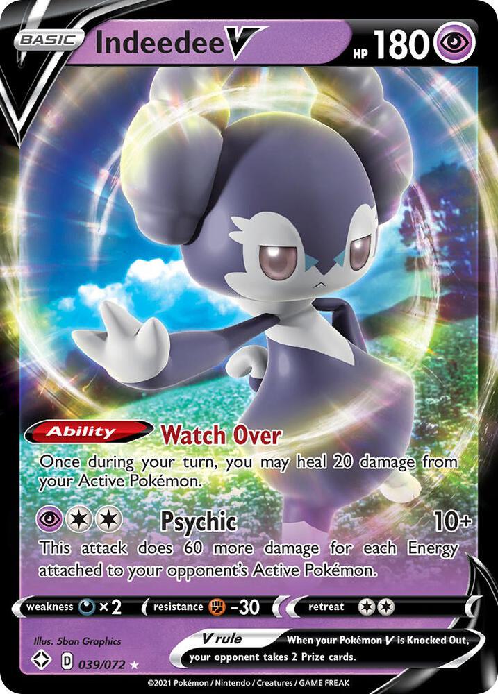 Indeedee V 039/072 (Shining Fates)  - Holofoil | Good Games Cannington