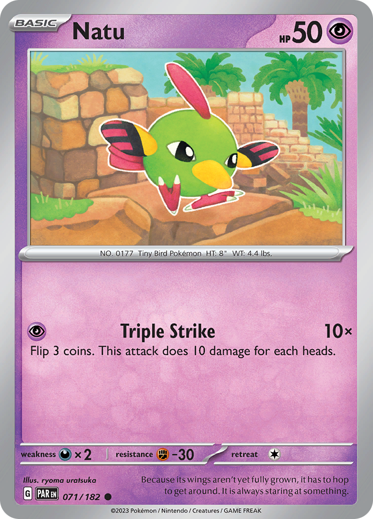 Natu (071/182) [Scarlet & Violet: Paradox Rift] | Good Games Cannington
