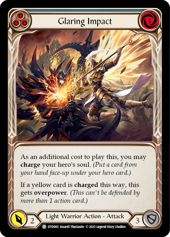 Glaring Impact (Blue) [DTD065] (Dusk Till Dawn)  Rainbow Foil | Good Games Cannington